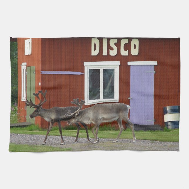 DISCO DEER TEA TOWEL (Horizontal)