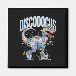 Disco Dinosaur Diplodocus 70s Dino Dancing Funny D Magnet