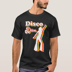 Disco Diva 60S 70S 80S Costume Party Wear Outfit T-Shirt