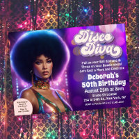 Disco Diva 70's Party Invitation