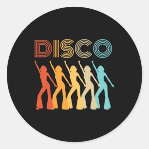 Disco Diva Themed Party 70s Retro Vintage 70's Dan Classic Round Sticker