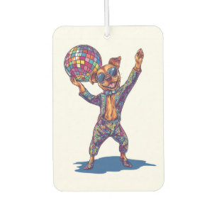 Disco Dog Delight � Funny 70s Party Pup Car Air Freshener