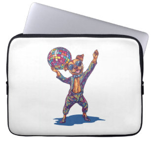 Disco Dog Delight � Funny 70s Party Pup Laptop Sleeve