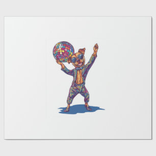 Disco Dog Delight � Funny 70s Party Pup Wrapping Paper
