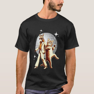Disco Donkey Dancing Disco Cat Funny Animal Lovers T-Shirt
