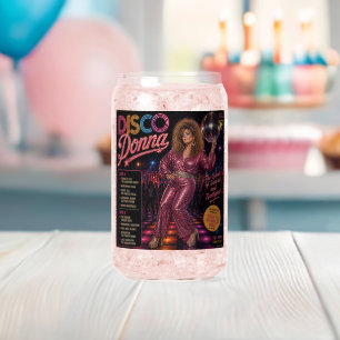 Disco Donna & Disco Dazzler Can Glass