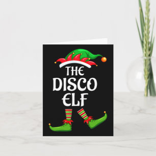 Disco Elf Matching Family Group Christmas Party  Card
