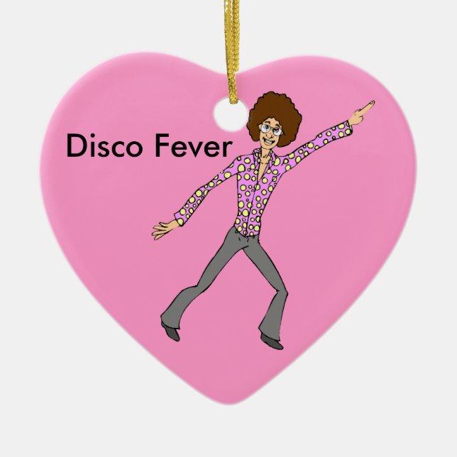 Disco Fever Relive the memories Ceramic Tree Decoration (Front)
