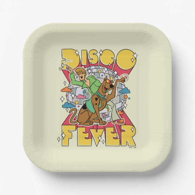 Disco Fever with Scooby and Shaggy Paper Plate (Front)