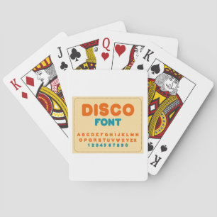 Disco Font Playing Cards
