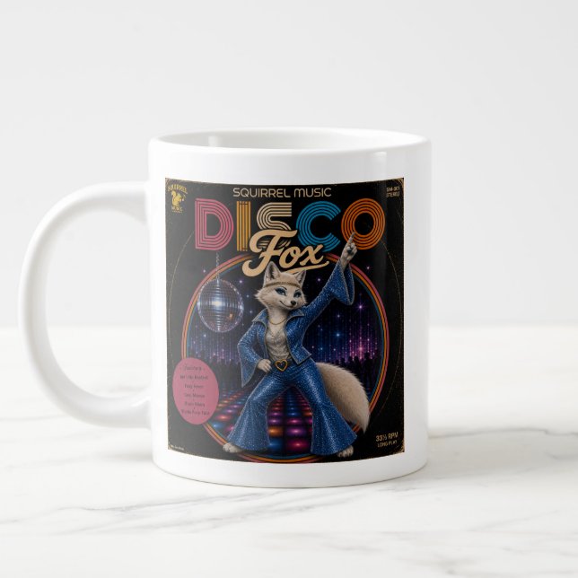 Disco Fox Duo Large Coffee Mug (Left)