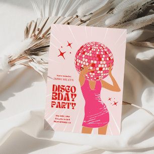 Disco Girl Birthday Party Invitation