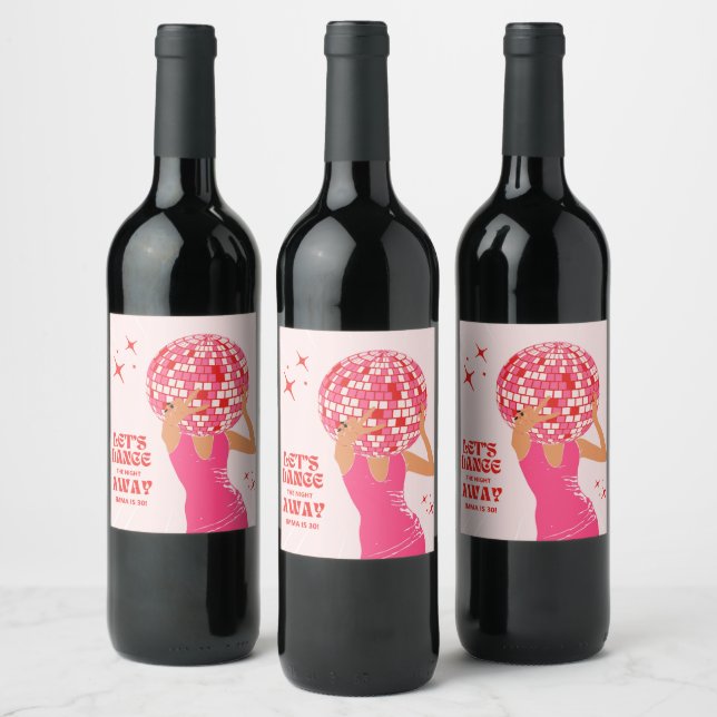 Disco Girl Wine Label (Bottles)