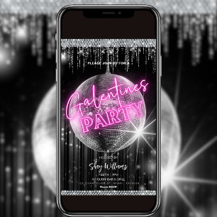 Disco Glam Galentine Party Invitation