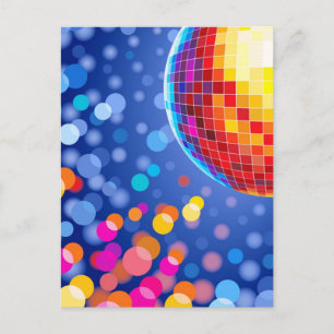 disco globe postcard