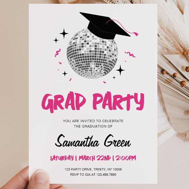 Disco Graduation Party Invitation (Creator Uploaded)