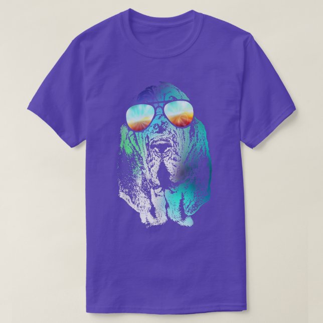 Disco Groovy Bloodhound  Dog Gift  T-Shirt (Design Front)