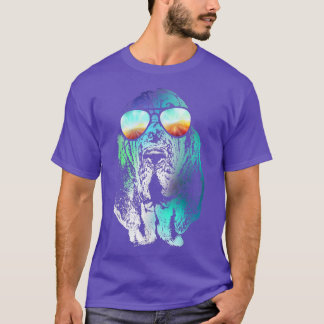 Disco Groovy Bloodhound  Dog Gift  T-Shirt
