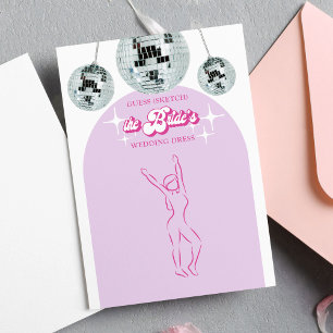 Disco Guess the Dress Bridal Shower Game Card