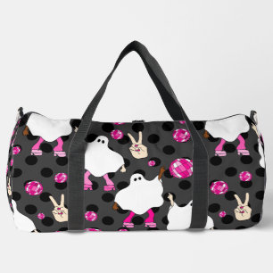 disco halloween african ghost pink duffle bag