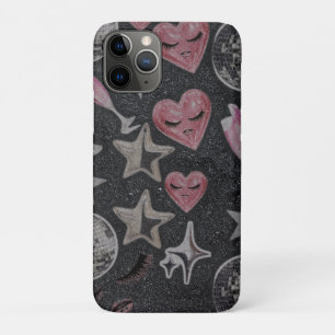 Disco Hearts Minimal Phone Case – Sleek Glam Style