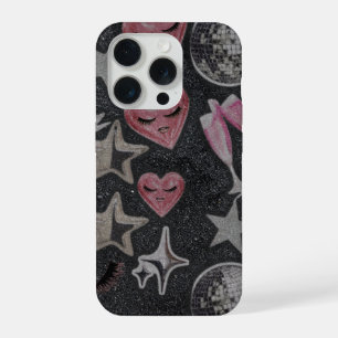 Disco Hearts Phone Case – Chic Glam Style