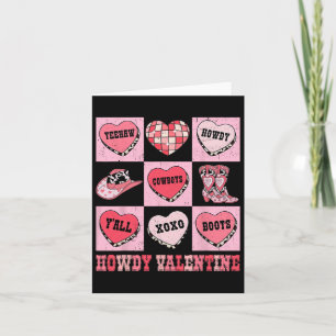 Disco Howdy Valentine Cowboy Heart Rodeo Texas Wes Card