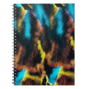 Disco Ikat Pattern. Colored Dirty Art Background.  Notebook