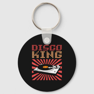 Disco King 70s Disco Themed Shirt Vintage Retro Te Key Ring