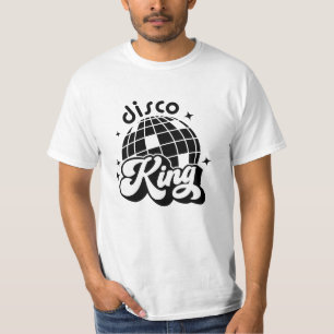 Disco King Groom Bride Engagement Party T-Shirt