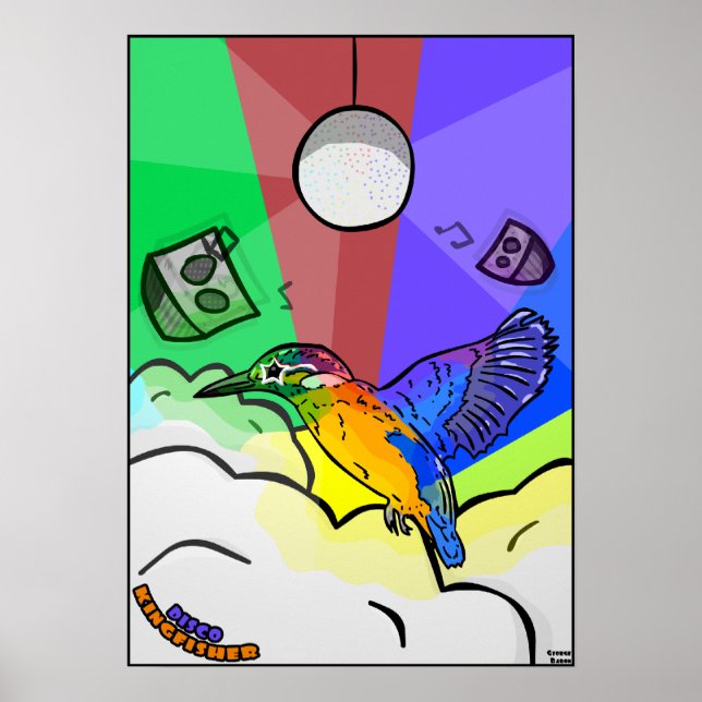 Disco Kingfisher Poster (Front)