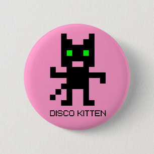 Disco Kitten 6 Cm Round Badge