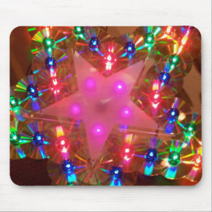 Disco Lights Star Mouse Mat
