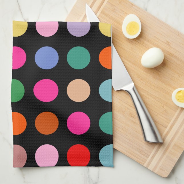 Disco Lights Tea Towel (Quarter Fold)