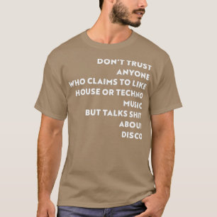Disco Lovers 80s Dance Music Vs House And Techno T-Shirt