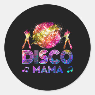 Disco Mama 70's Themed Disco Queen Vintage Seventi Classic Round Sticker