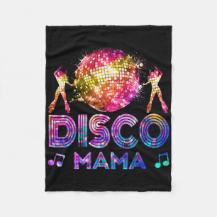 Disco Mama 70's Themed Disco Queen Vintage Seventi Fleece Blanket
