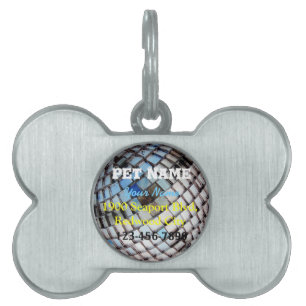 Disco Mirror Ball Pet Tag