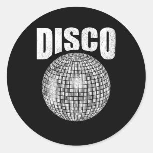 Disco Music Ball Funk Soul Music Lover Retro 70s Classic Round Sticker
