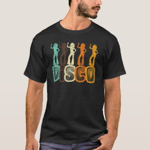 Disco Music Dance Dancing Dancer Colourful 70's Re T-Shirt