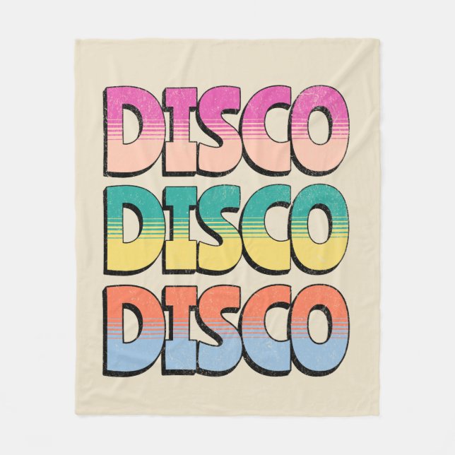 Disco Music Fleece Blanket (Front)