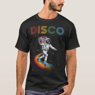 Disco Music Retro Dance Party Dancing Astronaut 70 T-Shirt