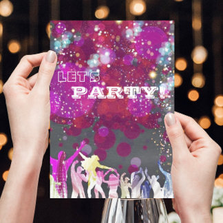 Disco Night Club Glam Birthday/Bachelorette Party Invitation