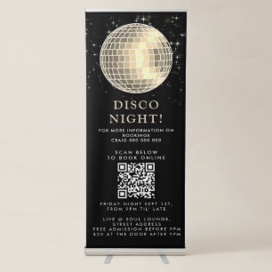 Disco Night Music Dance Party Promotional Event Retractable Banner