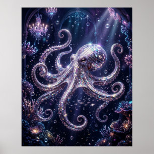 Disco Octopus Reef Poster