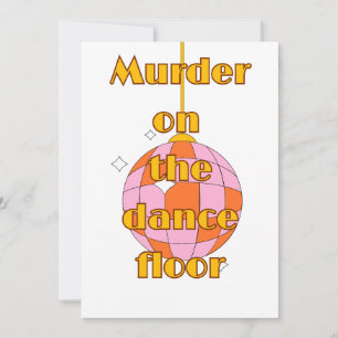 Disco on the dance floor invitation