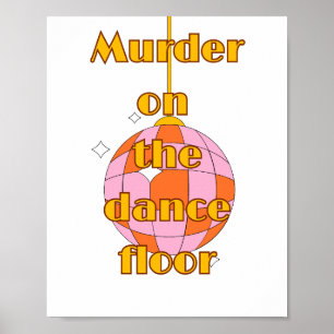 Disco on the dance floor poster
