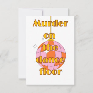 Disco on the dance floor  thank you card