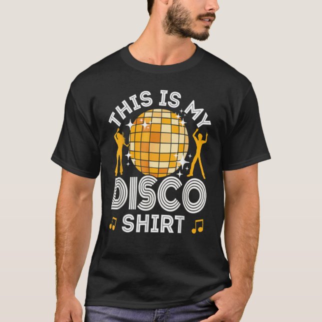 Disco Outfit Women Men 70s & 80s Costume This Is M T-Shirt (Front)