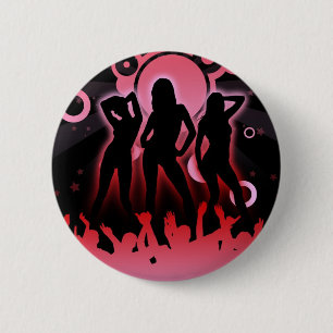 DISCO PARTY 6 CM ROUND BADGE